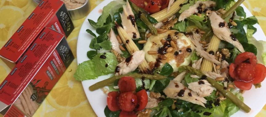 White Tuna belly special salad