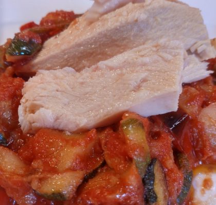 Vegetable fry with Yellowfin tuna