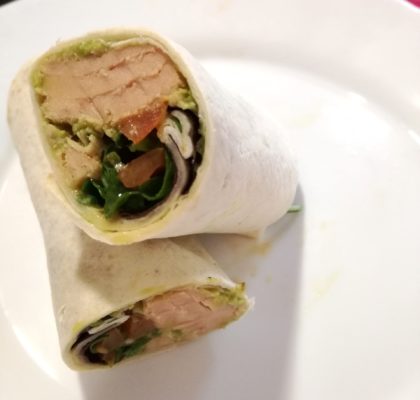 White Tuna and salad wrap