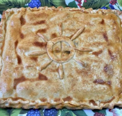 Galician canned sardine pie