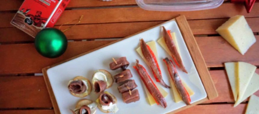 Three easy canapes with anchovies for Christmas