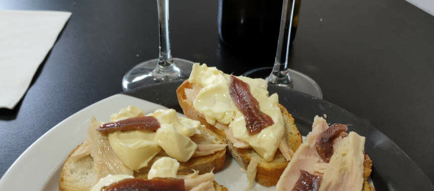 White tuna and Anchovies Pintxo
