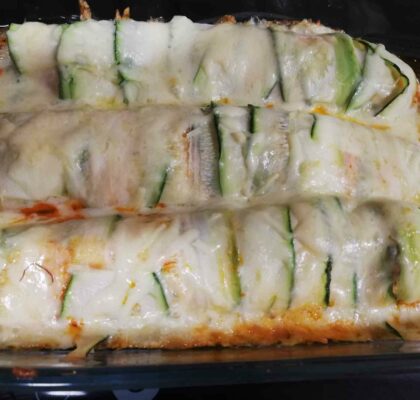 Zucchini and tuna cannelloni