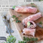 Stuffed pork rolls with small sardines and avocado